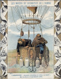 Journalisten Joseph Eustache Croce Spinelli (1845-1875), sjøoffiser Henri Theodore Sivel (1834-1875), og den franske forfatteren og vitenskapsmannen Gaston Tissandier (1843-1899) blir sett i kurven til ballongen Zenith etter å ha mistet bevisstheten på gru