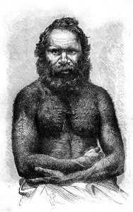 Australsk aborigin, 1886 av Etienne Antoine Eugene Ronjat