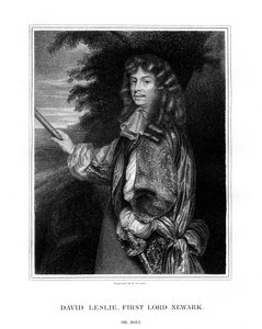 David Leslie, Lord Newark, skotsk kavalerioffiser, 1827. av E. Scriven