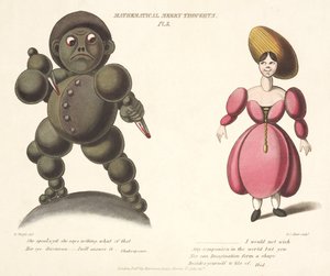 Pl.3 fra Mathematical Merry Thoughts, gravert av F.C. Hunt, ca. 1820-30 av E. after Wright