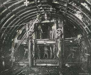 Kjører tunnelen for Waterloo og City Railway, c1897