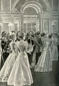Statsresepsjonen på Buckingham Palace: Inngangen til prinsen og prinsessen av Wales, c1897