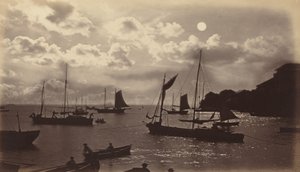 Moonlight Effect-Bay of Panama, 1877. av Eadweard Muybridge
