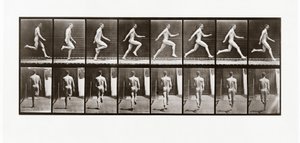 Mann som løper, plate 65 fra Animal Locomotion, 1887 av Eadweard Muybridge