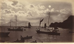 Moonlight Effect-Bay of Panama av Eadweard Muybridge