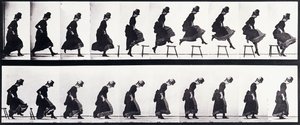 Bevegelsesstudie, ca. 1872-1885 av Eadweard Muybridge