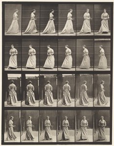 Plate 100. Svingende og oppgående trapper, 1885 av Eadweard Muybridge
