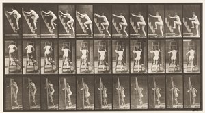 Plate 110. Stigende trinn, to trinn om gangen av Eadweard Muybridge