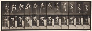 Plate 153. Hopping; Løpe rett høydehopp (sko) av Eadweard Muybridge