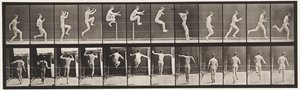 Plate 154. Hopping; Løpe rett, høydehopp av Eadweard Muybridge