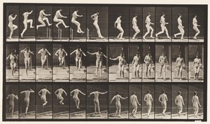 Plate 155. Hopp, løping, rett høydehopp av Eadweard Muybridge