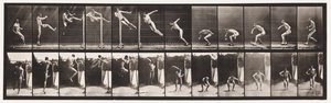Plate 158. Hopping; Running Twist High Jump (Sko) av Eadweard Muybridge