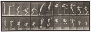 Plate 161. Hopping; Stående høydehopp av Eadweard Muybridge