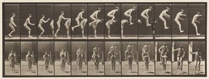 Plate 168. Hopping; Over guttens rygg (Leap Frog) av Eadweard Muybridge