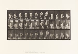Plate 172. Å tråkke på en bukk; Jumping Down, Turning, 1885 av Eadweard Muybridge