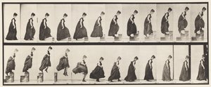 Plate 173. Stigende trinn og hopper av, 1885 av Eadweard Muybridge