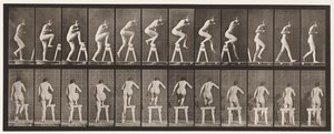 Tallerken 178. Å tråkke på og over en bukk av Eadweard Muybridge