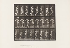 Plate 185. Hopping på venstre fot, 1885 av Eadweard Muybridge