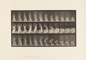 Tallerken 206. Bære vannkrukken på hodet, snu og sette den på av Eadweard Muybridge