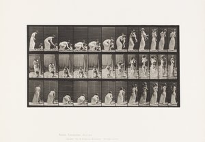 Plate 214. Løfter barnet (70) fra bakken, snur seg rundt av Eadweard Muybridge