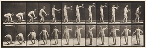 Plate 326. Løfting 50-lb. Dumb-Bell på armlengdes avstand av Eadweard Muybridge