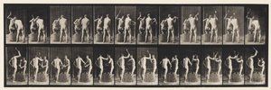 Plate 375. Smeder, to modeller, hamring på ambolt av Eadweard Muybridge