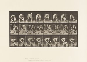 Plate 381. Murer, Legger en murstein av Eadweard Muybridge