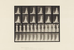 Plate 39. Gående, hender engasjert i strikking, 1872-1885 av Eadweard Muybridge