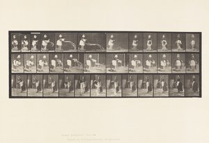 Plate 404.Tømmebøtte med vann, 1885 av Eadweard Muybridge