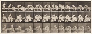 Tallerken 436. Oppredning av seng av Eadweard Muybridge