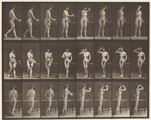 Tallerken 443. Drikker fra en beger mens du står av Eadweard Muybridge