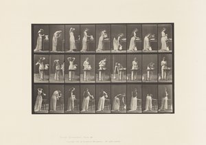 Plate 496. Diverse faser av toalettet, 1885 av Eadweard Muybridge