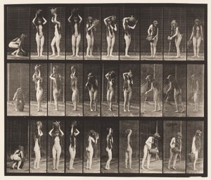 Tallerken 500. Diverse bevegelser med vannkrukke av Eadweard Muybridge