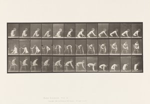 Plate 538. Dobbel amputasjon av lår; Gutt; A, Gå fremover av Eadweard Muybridge