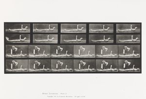 Plate 556.Local Chorea; A, B, mens du ligger av Eadweard Muybridge