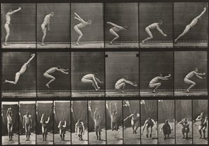 Plate nummer 163. Hopp, stille lengde av Eadweard Muybridge