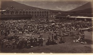 Plaza og visekongens palass-Antigua de Guatemala av Eadweard Muybridge