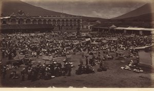 Plass og visekongens palass, Antigua Guatemala av Eadweard Muybridge