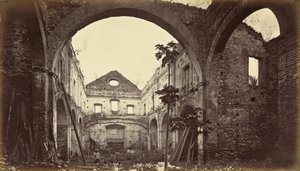 Ruinene av kirken Santo Domingo-Panama av Eadweard Muybridge