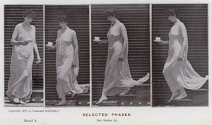 Den menneskelige figuren i bevegelse: utvalgte faser (s/hvitt-bilde) av Eadweard Muybridge