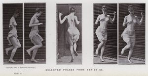 The Human Figure in Motion: Utvalgte faser fra serie 55 (s/hvitt-bilde) av Eadweard Muybridge