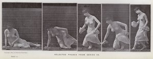 The Human Figure in Motion: Utvalgte faser fra serie 56 (s/hvitt-bilde) av Eadweard Muybridge