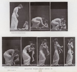 The Human Figure in Motion: Utvalgte faser fra serie 80 (s/hvitt-bilde) av Eadweard Muybridge