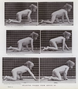The Human Figure in Motion: Utvalgte faser fra serie 83 (s/hvitt-bilde) av Eadweard Muybridge