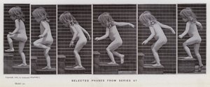 The Human Figure in Motion: Utvalgte faser fra serie 87 (s/hvitt-bilde) av Eadweard Muybridge
