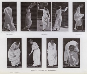 Den menneskelige figuren i bevegelse: Ulike faser av bevegelse (s/hvitt-bilde) av Eadweard Muybridge