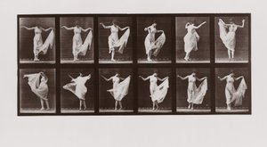 Kvinne danser, plate 107 fra Animal Locomotion, 1887 av Eadweard Muybridge