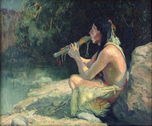 Kjærlighetssang (eller måneskinn) av Eanger Irving Couse