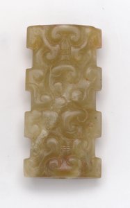 Rektangulært anheng av Eastern Zhou Dynasty Chinese School