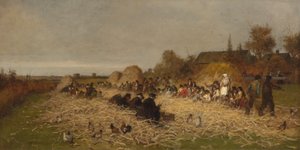 Husking Bee, øya Nantucket av Eastman Johnson